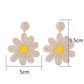 Earedge - Bohemian Floral Petal Raffia Stud Earrings
