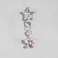 Keypus - Hollow Star and Heart Pendant Keychain