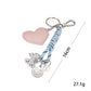 Keypus - Smiley Pendant PU Leather Heart Bag Charm Keychain