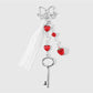 Keypus - Lace Bow Ribbon Charm Decorative Keychain