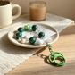 Keypus - Colorful Heart Bow Beaded Keychain Charm