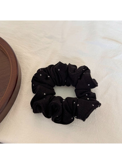 Gifty - Rounded Polka Dot Polyester Fashion Scrunchie