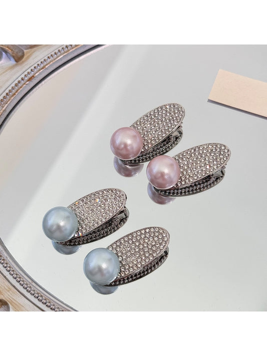Beau - Geometric Pave Bead Accent Alloy Hair Clip