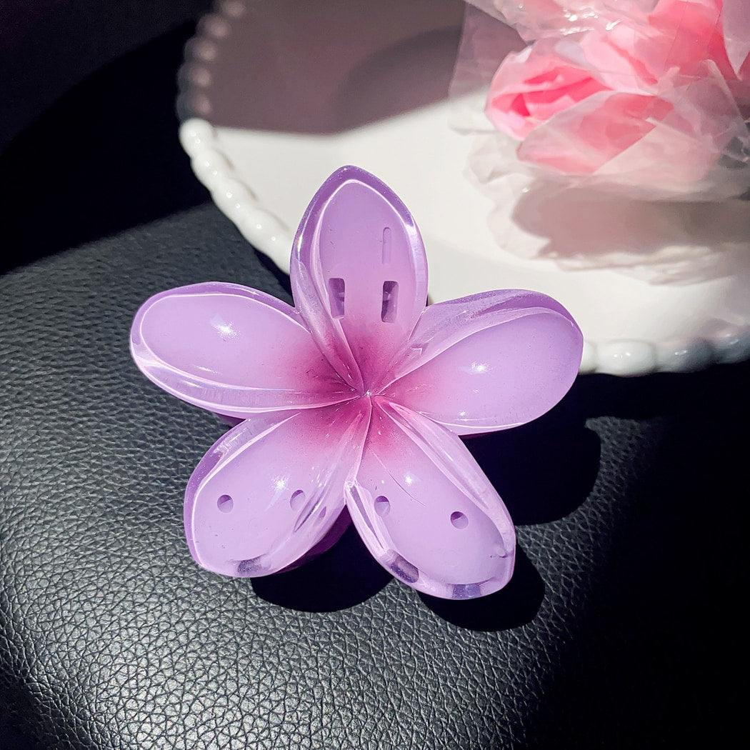 Beau - Bright Flower Shaped Glossy Claw Clip