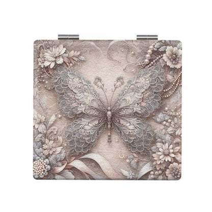 Mirroray - Butterfly Print Foldable Glass Makeup Mirror