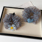 Gifty - Printed Polyester Mesh Ruffled Scrunchie