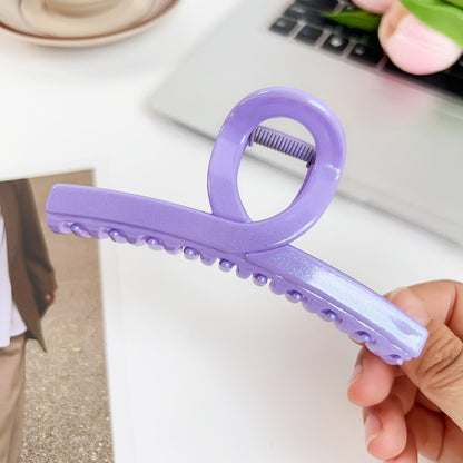 Beau - Geometric Plastic Line Detail Claw Hair Clip