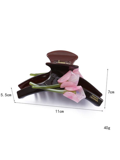 Beau - Fashion Lily Pattern Acetate Hair Clip