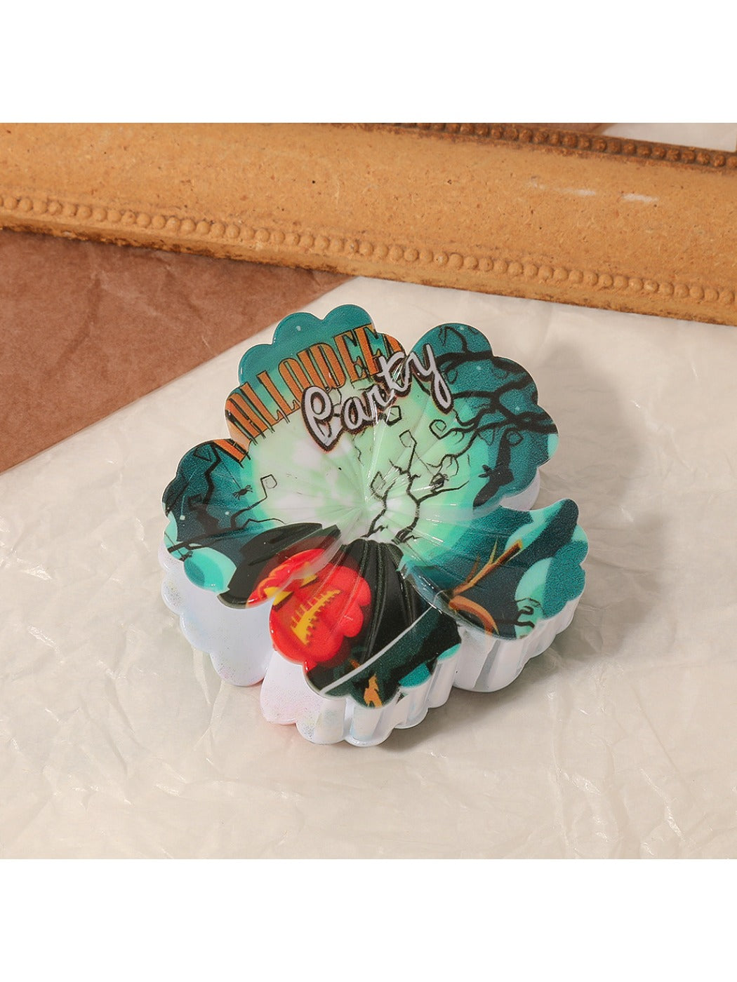 Beau - Halloween Themed Flower Shaped Claw Clip