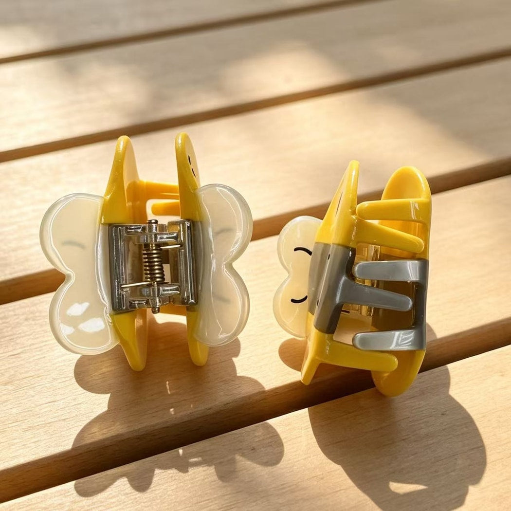Beau - Cute Bee Motif Acetate Claw Clip