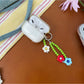 Keypus - Floral Beaded Triple Flower Bag Charm Keychain