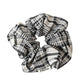 Gifty - Ruched Striped Ruffle Fabric Scrunchie