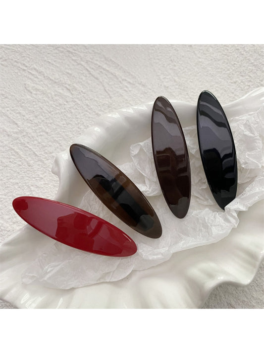 Beau - Solid Color Oval Hair Clip