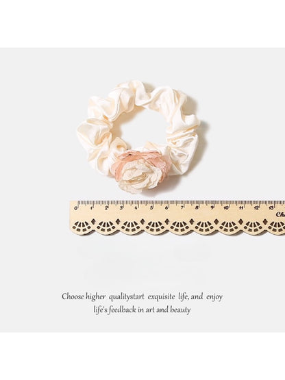 Gifty - Satin Camellia Hair Scrunchies