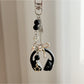 Keypus - Beaded Headphone Charm Alloy Keychain