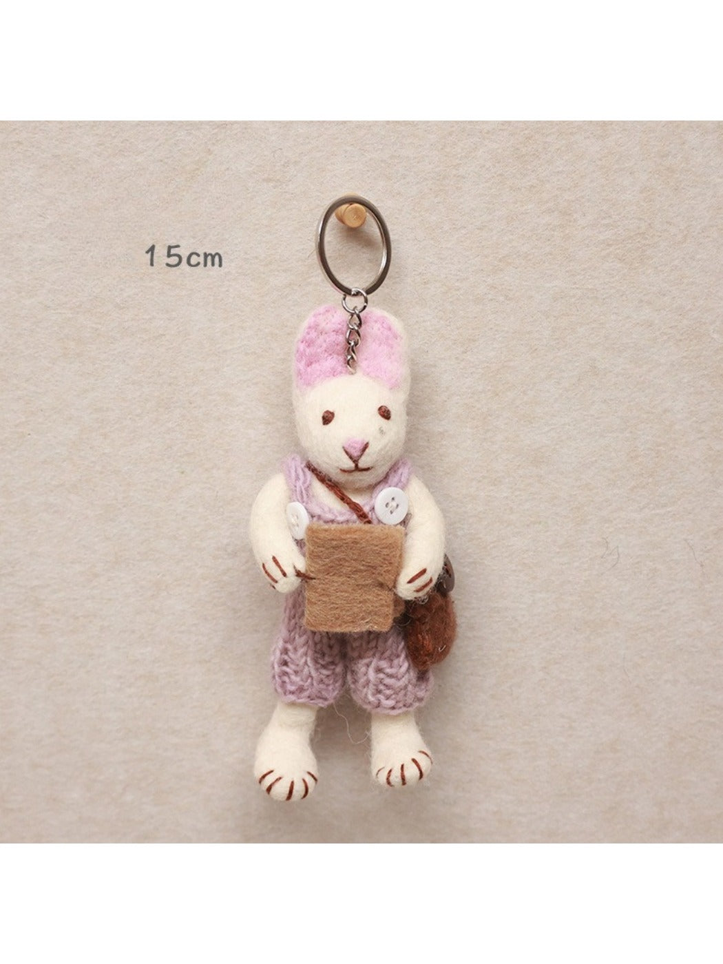 Feltery - Cute 3D Bunny Keychain Bag Charm Gift