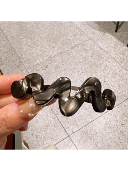 Beau - Geometric Wave Acetate Fiber French Barrette
