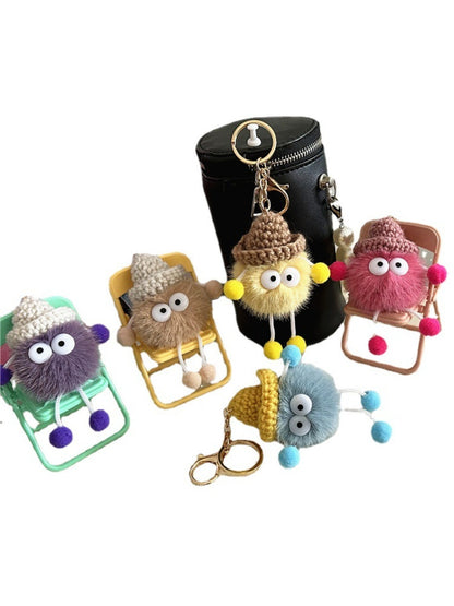 Keypus - Adorable Pompom Bag Charm Keychain