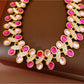 Nozari - Vintage Geometric Oval Rhinestone Necklace