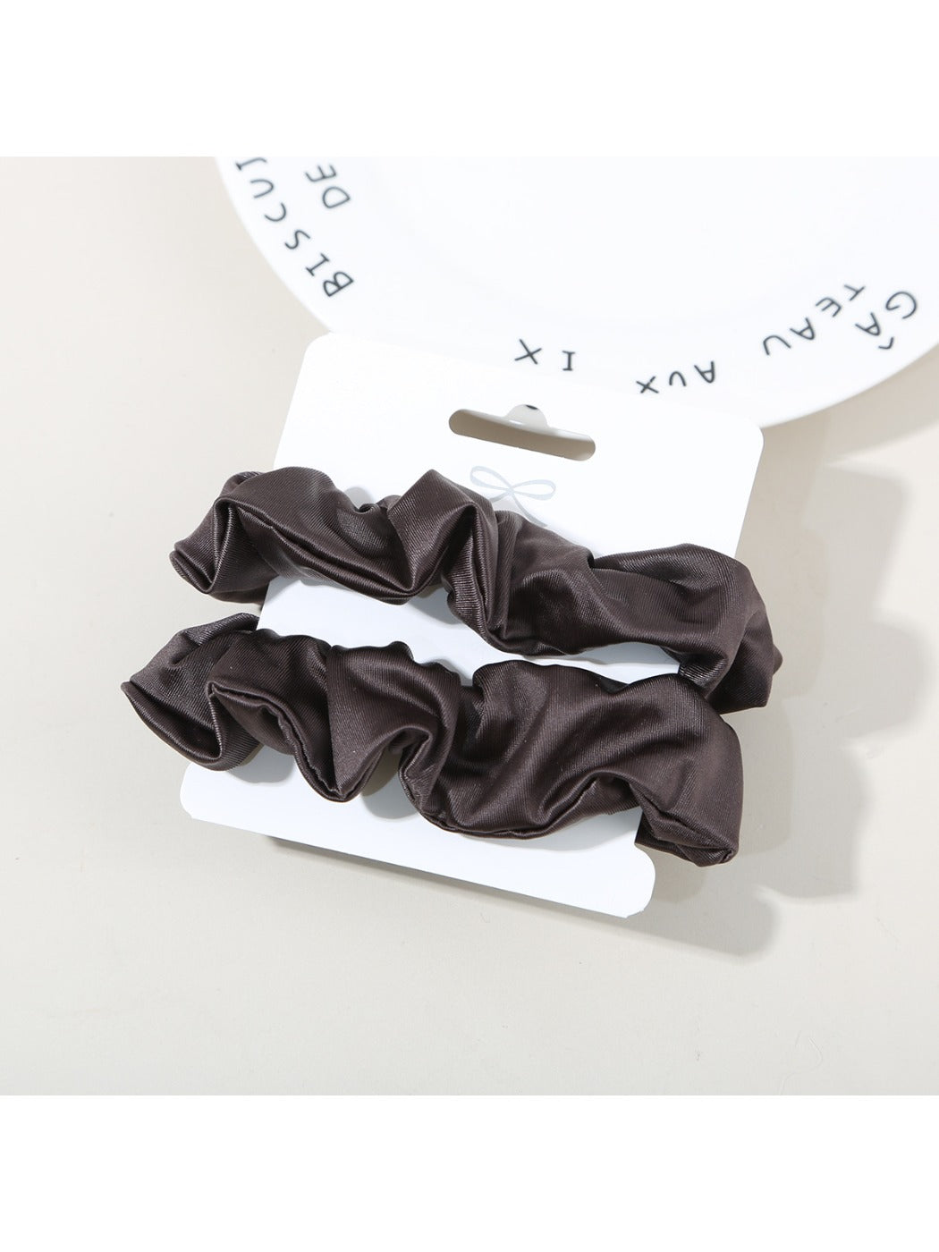 Gifty - Solid Color Ruffled Hair Ties Set