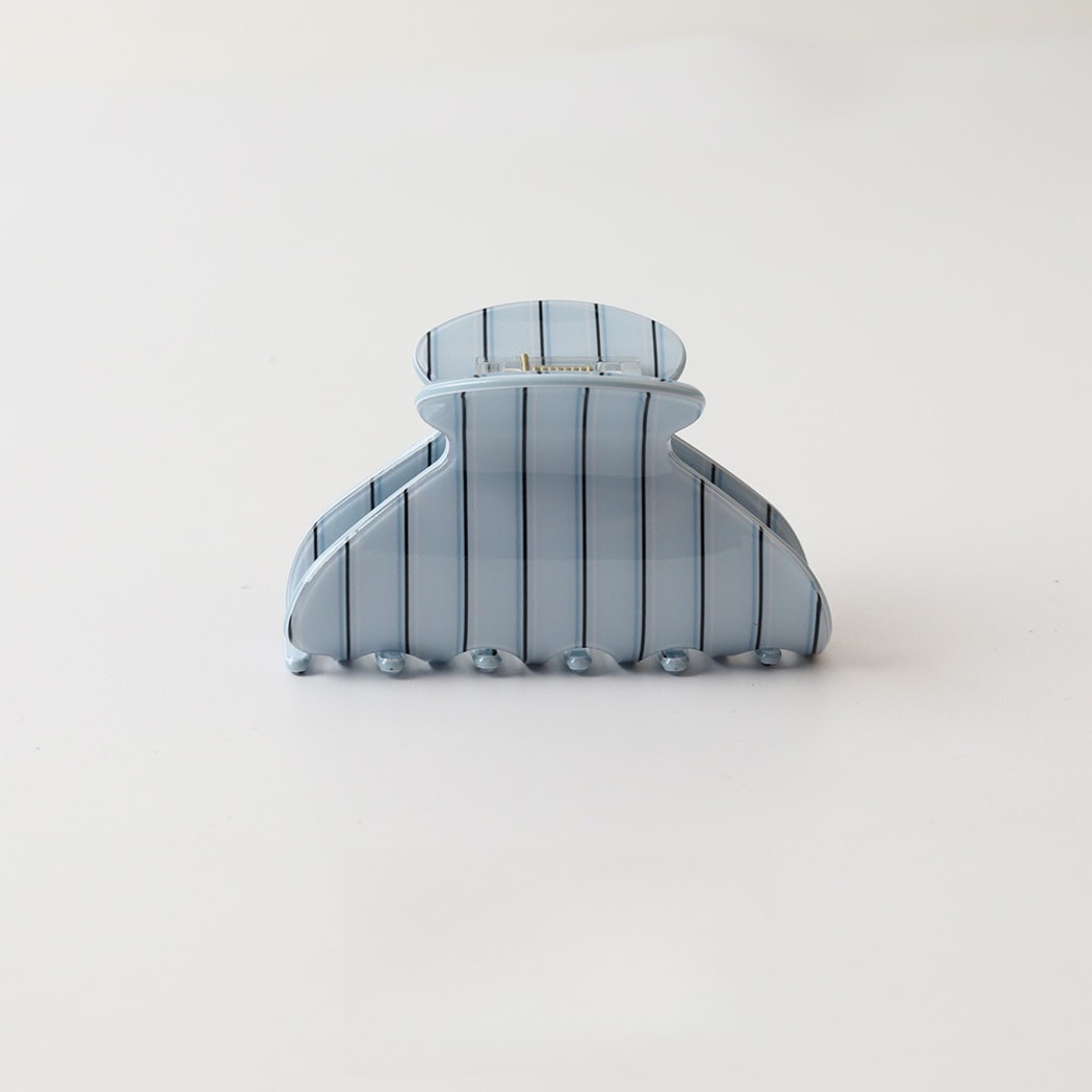 Beau - PVC Striped Pattern Curved Claw Clip