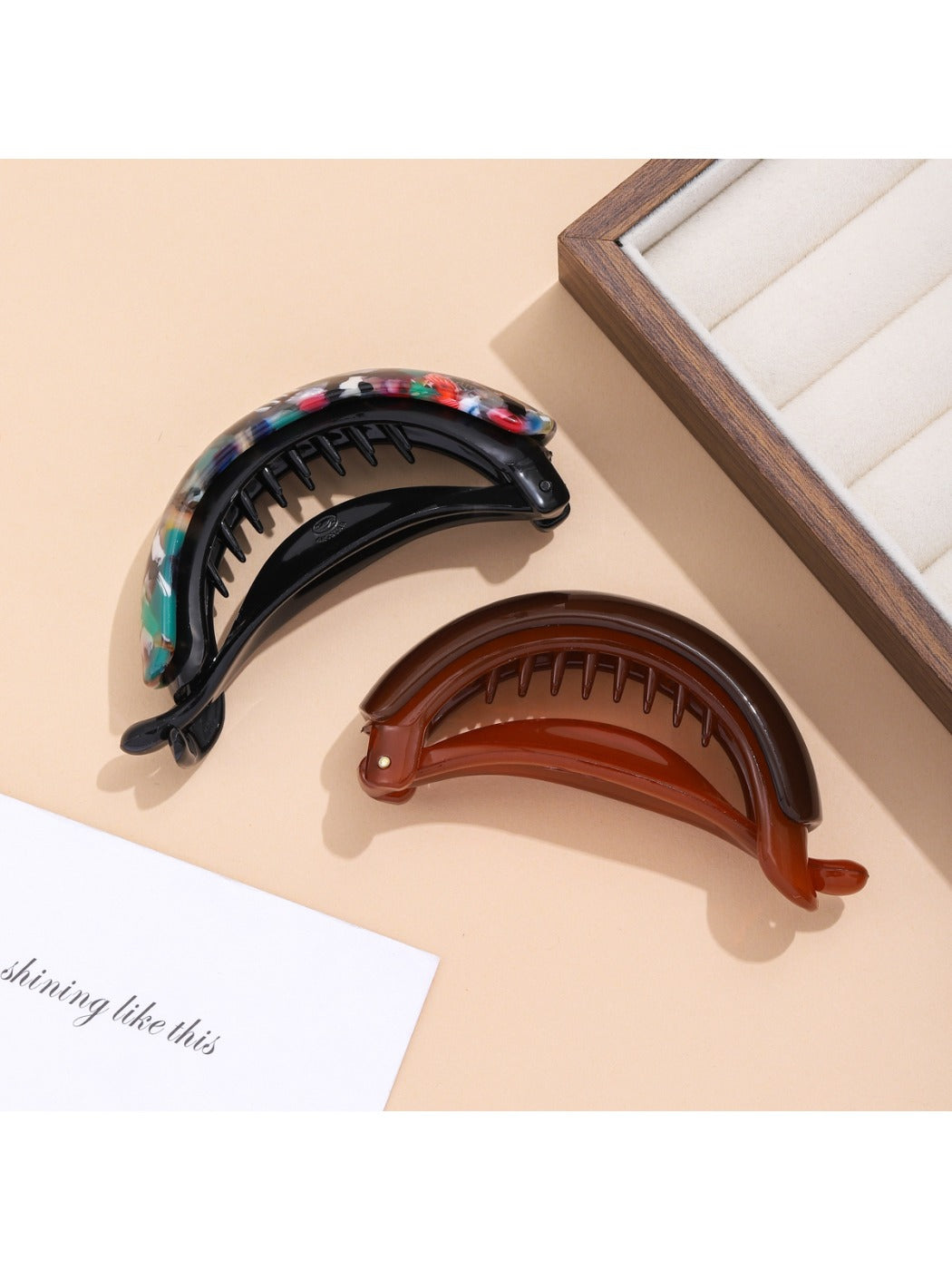 Beau - Vintage Half Round Claw Clip