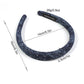 Gifty - Rhinestone Detail Denim Look Fabric Headband