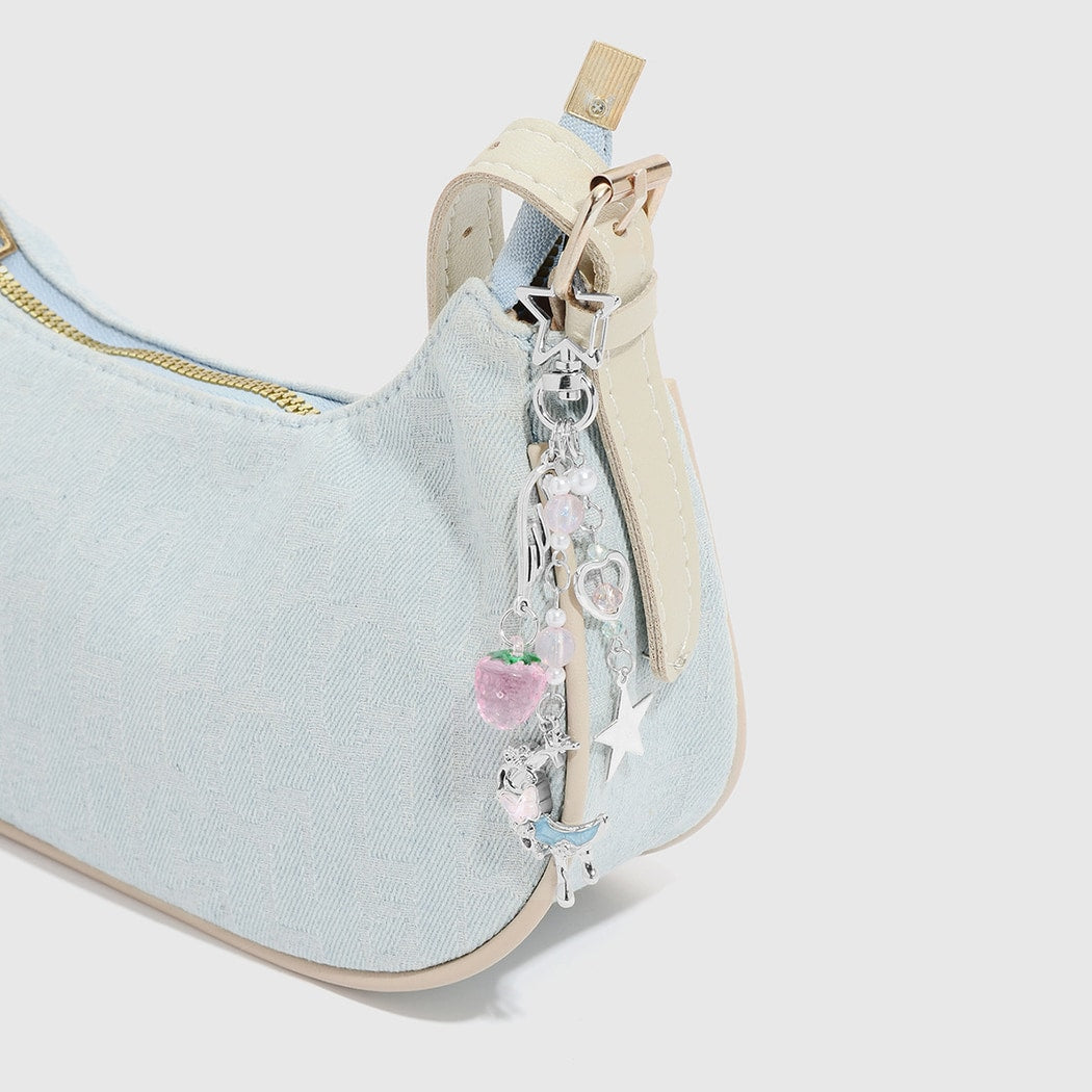 Keypus - Sweet Style Moon and Star Charm Keychain