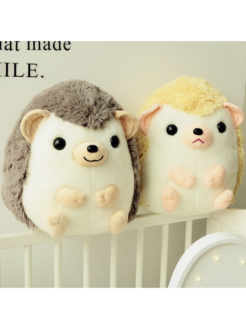 Adorable Round Hedgehog Plush Toy Cute Soft Stuffed Animal Doll Gift for Kids Stress Relief