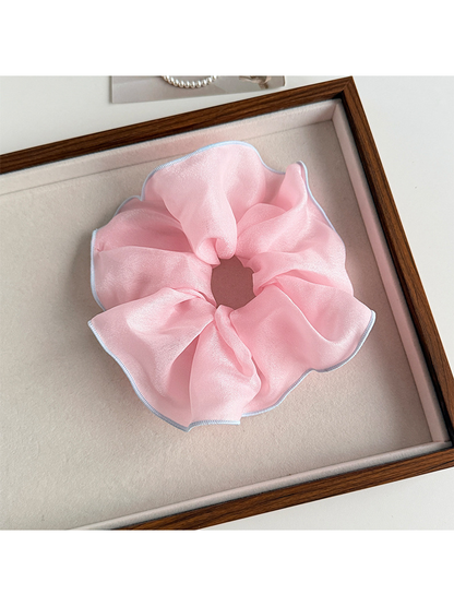 Gifty - Polyester Contrast Trim Oversized Scrunchie