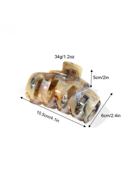 Beau - Geometric Marbled PS Alloy Hair Claw Clip