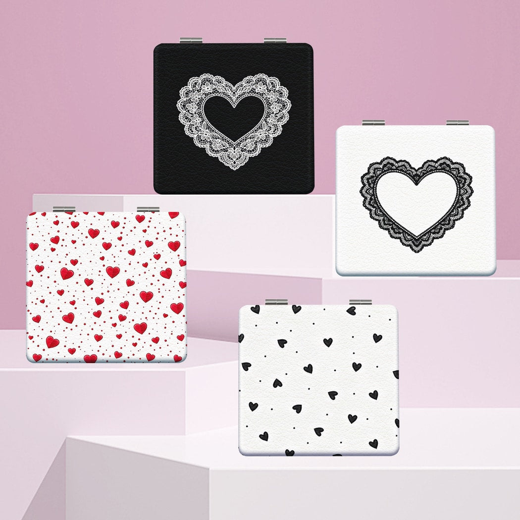 Mirroray - Foldable PU Leather Glass Makeup Mirror