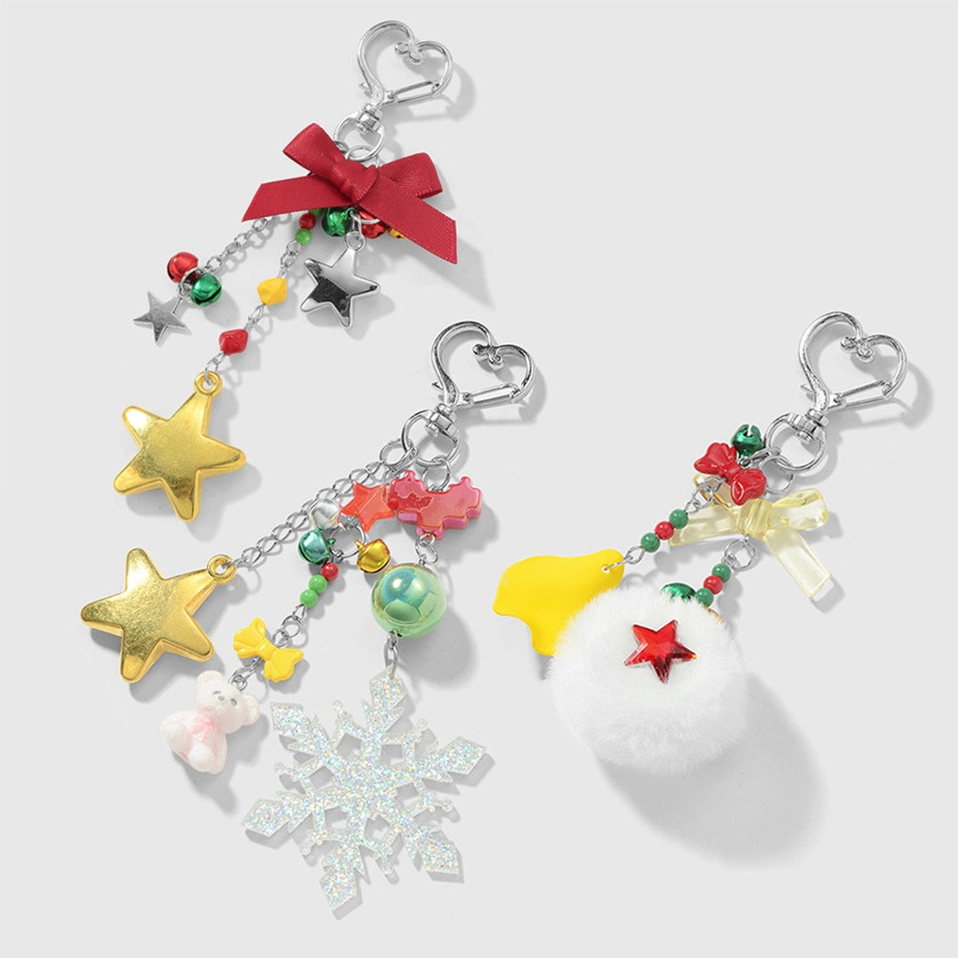 Keypus - Christmas Cute Bell Star Keychain