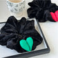 Gifty - Velvet Heart Hair Scrunchie