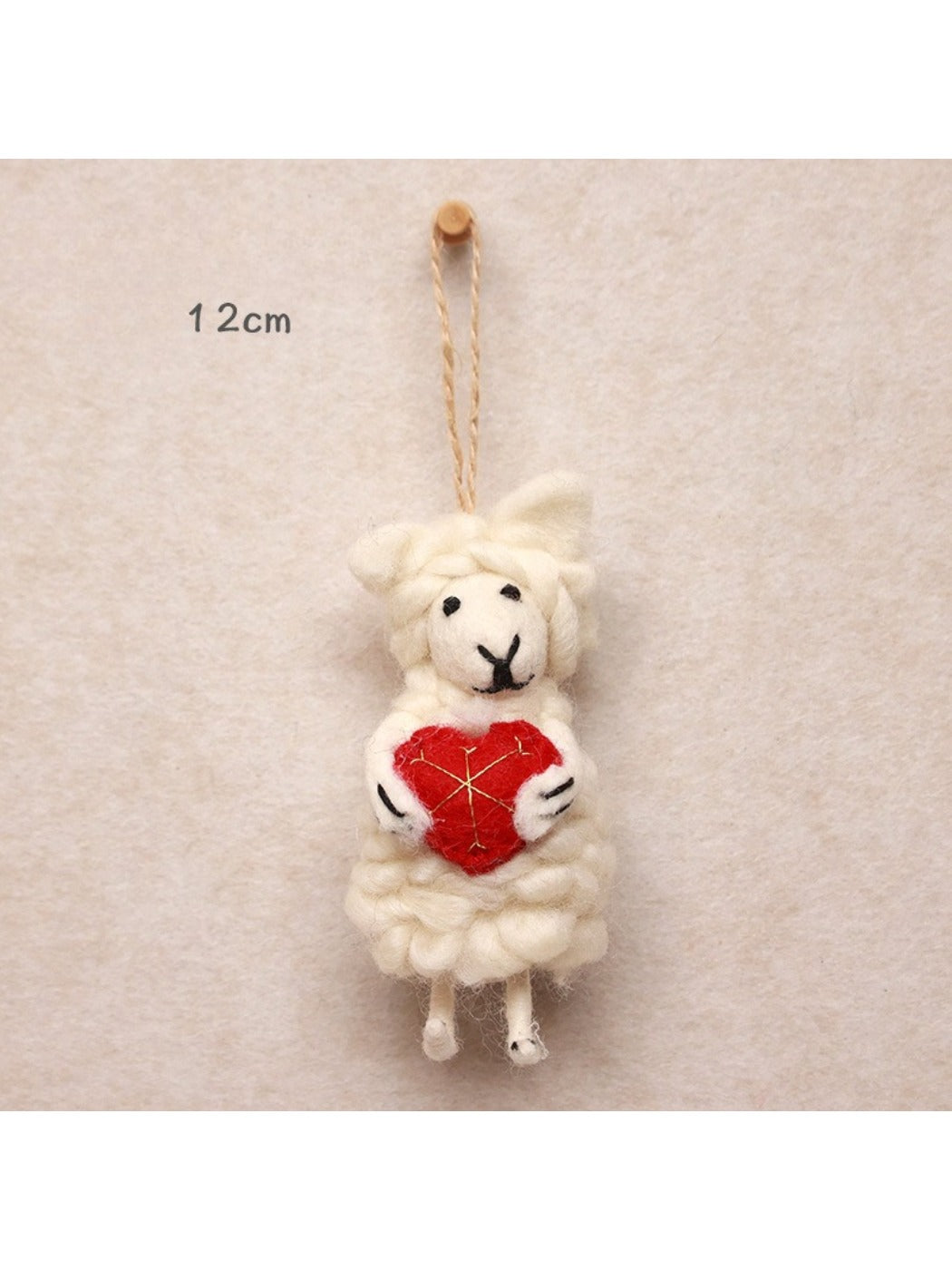 Fletery - Cute Sheep Hanging Ornament 3D Plush Doll