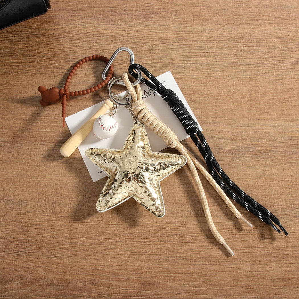 Keypus - Star Woven Rope Bag Charm Decorative Keychain