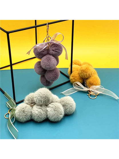 Keypus - Grape Shaped Plush Keychain Bag Charm