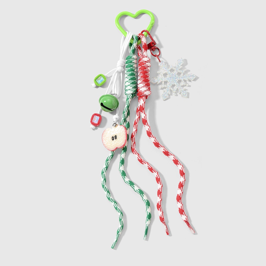 Keypus - Christmas Bell and Apple Charm Keychain