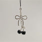 Keypus - Alloy Plastic Cherry Bow Lanyard Keychain