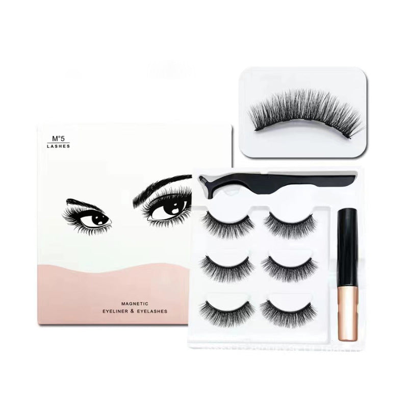 Eyeloo - 3 Pair Magnetic Eyelashes Magnetic Eyeliner and Lashes Kit