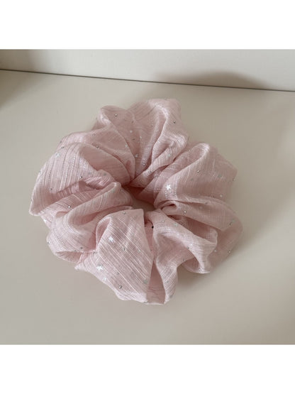 Gifty - Star Detail Textured Polyester Scrunchie