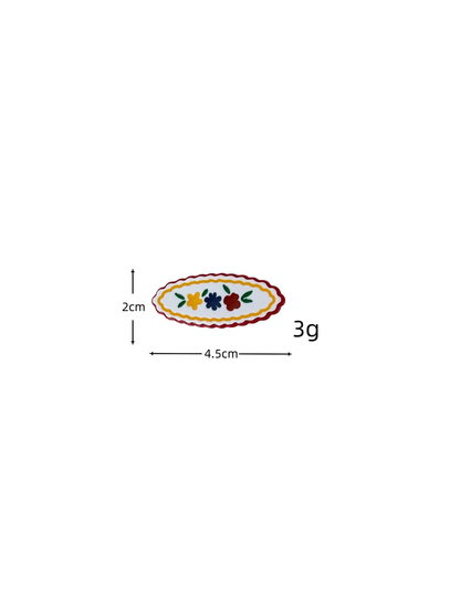 Beau - Oval Floral Duckbill Hair Clip