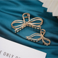 Beau - Bow Detail Geometric Metal Claw Hair Clip