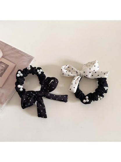 Gifty - Polka Dot Bow Hair Ring
