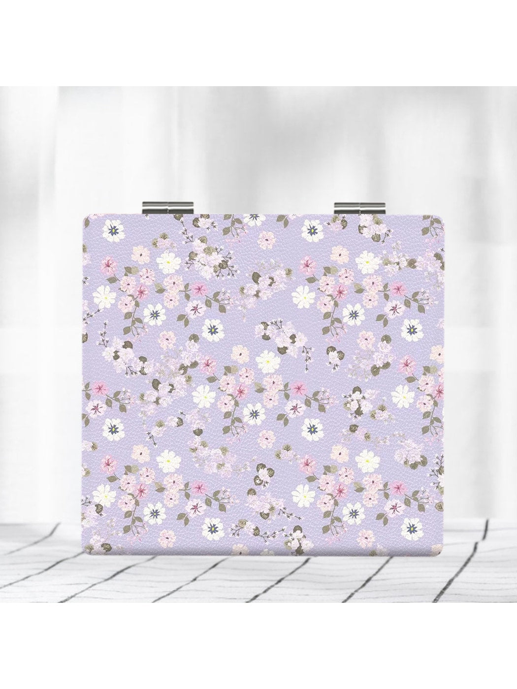 Mirroray - Floral Print Portable Makeup Folding Mirror