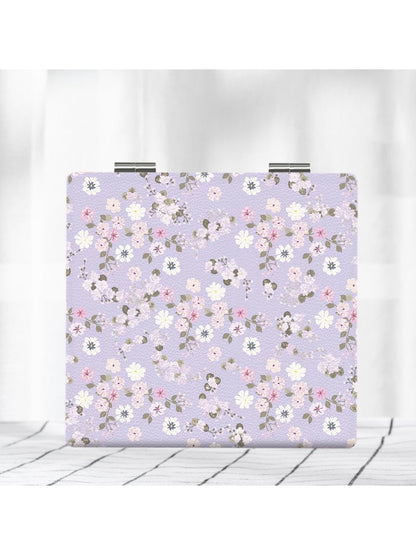 Mirroray - Floral Print Portable Makeup Folding Mirror
