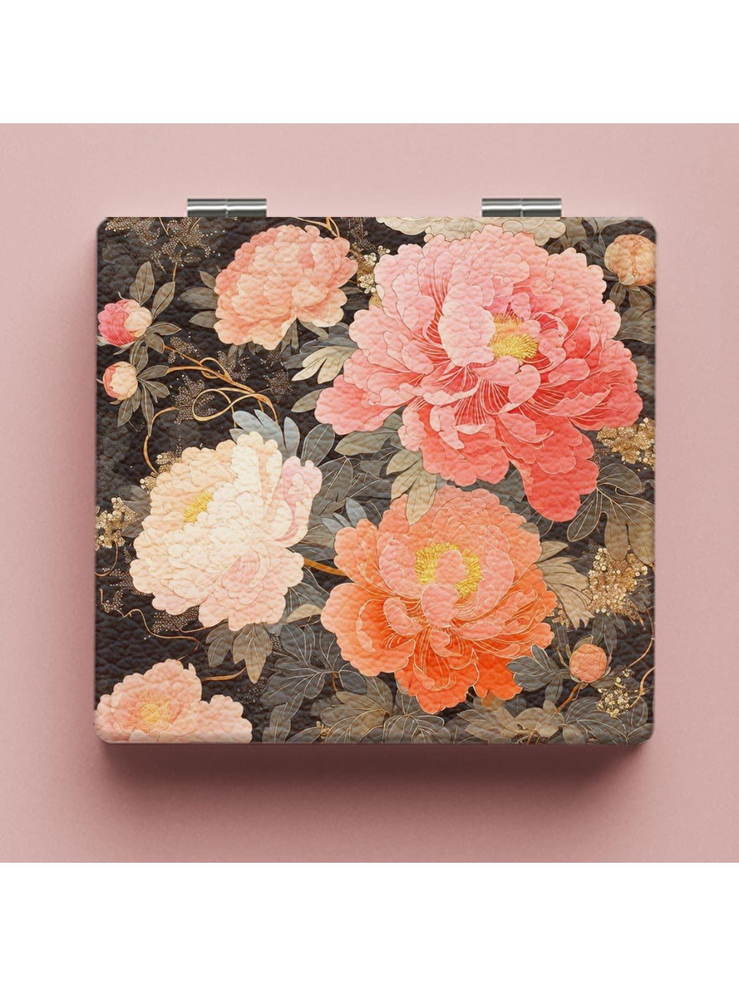 Mirroray - Retro Folding Flower Pattern Makeup Mirror