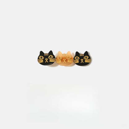 Beau - Cute Acetate Cat Face Side Barrette