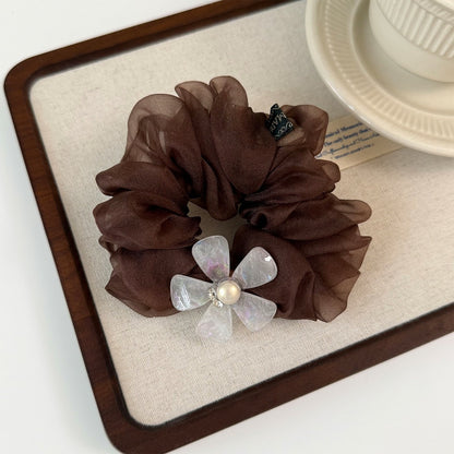 Gifty - Retro Style Pleated Flower Hair Scrunchie