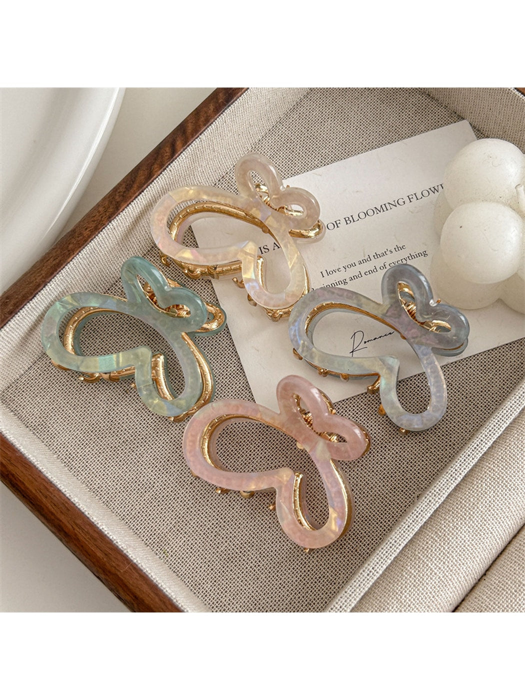 Beau - Gradient Butterfly PVC Alloy Hair Claw Clip